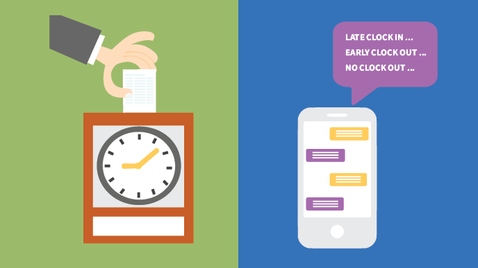 Employee time clock alerts